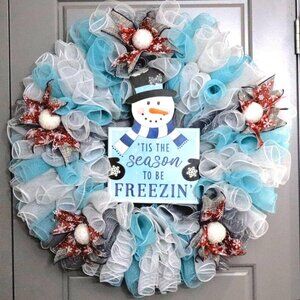 Custom Snowman Wreath